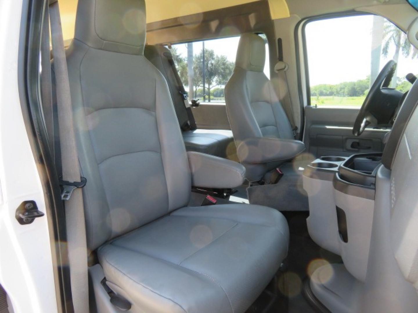 2014 White /Gray Ford E-Series Van (1FTNE1EW1ED) , Automatic transmission, located at 4301 Oak Circle #19, Boca Raton, FL, 33431, (954) 561-2499, 26.388472, -80.084045 - Photo#77